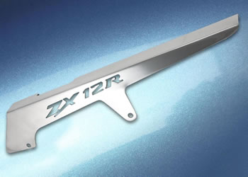 Chain Guard Color Silver Engraving ZX 12R Kawasaki ZX1200 Ninja ZX 12R 2000 2005 | ID A2842