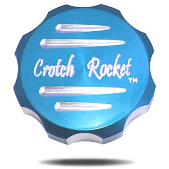 Reservoir cap Color Blue Engraving Crotch Rocket Material Billet Side Front and Rear Type 1 cap | ID A3017BU
