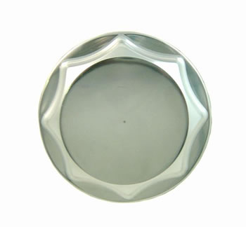 Gas Cap Silver Color Silver Engraving No Style 3 bolts Type Regular | ID A3664