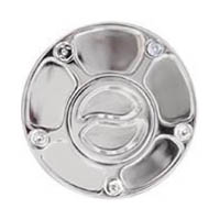 Gas Cap Silver Color Silver Engraving No Style 3 bolts Type Regular | ID A4280