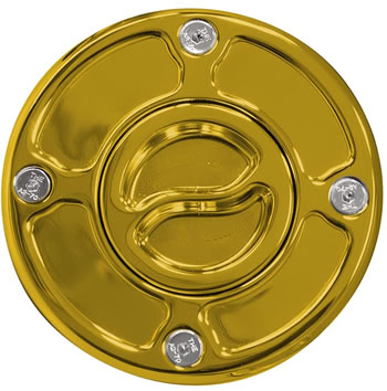 Gas Cap Gold Color Gold Engraving No Style 4 bolts Type Race | ID A4282G