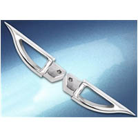 Footpegs Color Chrome Side Rear Style Blade | ID CA4262