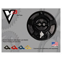 Vortex Gas Cap Black Color Black Engraving Vortex Style V3 Type Regular | ID GC210K