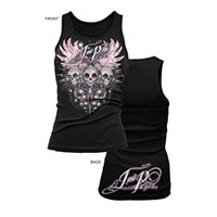 Tank top Color Black Size Large Style Sugar Skull Type Womens | ID JP60202L