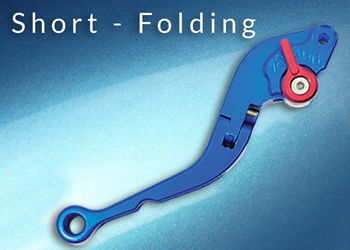 Lever Adjustable Handle Color Blue Engraving No Side Clutch Style Short folding | ID LCF | BLU