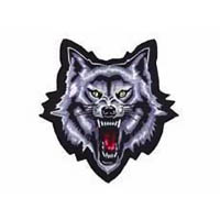 Wolf growl 12x12in patch | ID LT30037