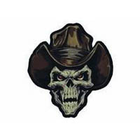 Cowboy skull 11x12in patch | ID LT30173