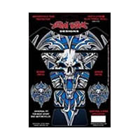 Tank pad Style Blue Tribal Skull Universal | ID YSLT70049