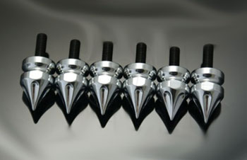 Universal Chrome or Blacck Contrast Cut Spikes (6 per pack) | ID 1840