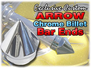 SUZUKI GSXR Arrow Point Bar End Chrome Plated Small Screw | ID 901