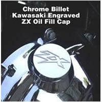 Chrome Billet Oil Fill Cap ZX Engraved | ID 872
